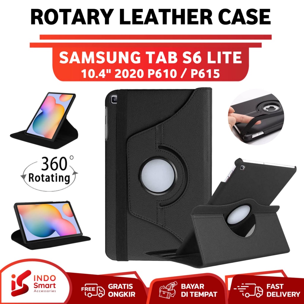Case Samsung Tab S6 Lite / Samsung Tab S6 Lite / 10.4 inch P610 P615 Flip Cover Casing Tablet Rotary