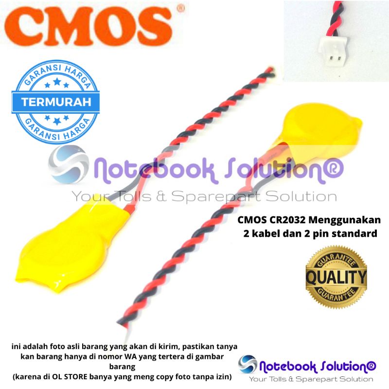 BATERAI BATTERY BATRE BIOS CMOS LAPTOP CR2032 2032 2PIN KABEL TERBARU