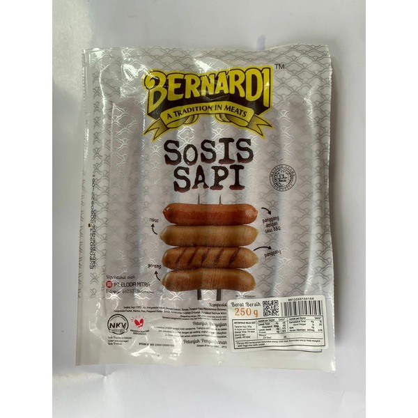 

Bernardi Sosis sapi 12cm 250g