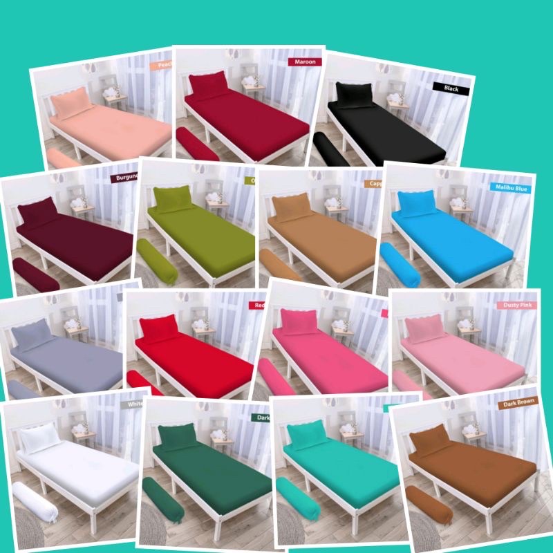 sprei katun polos / sprei polos microtex / sprei homemade bisa COD