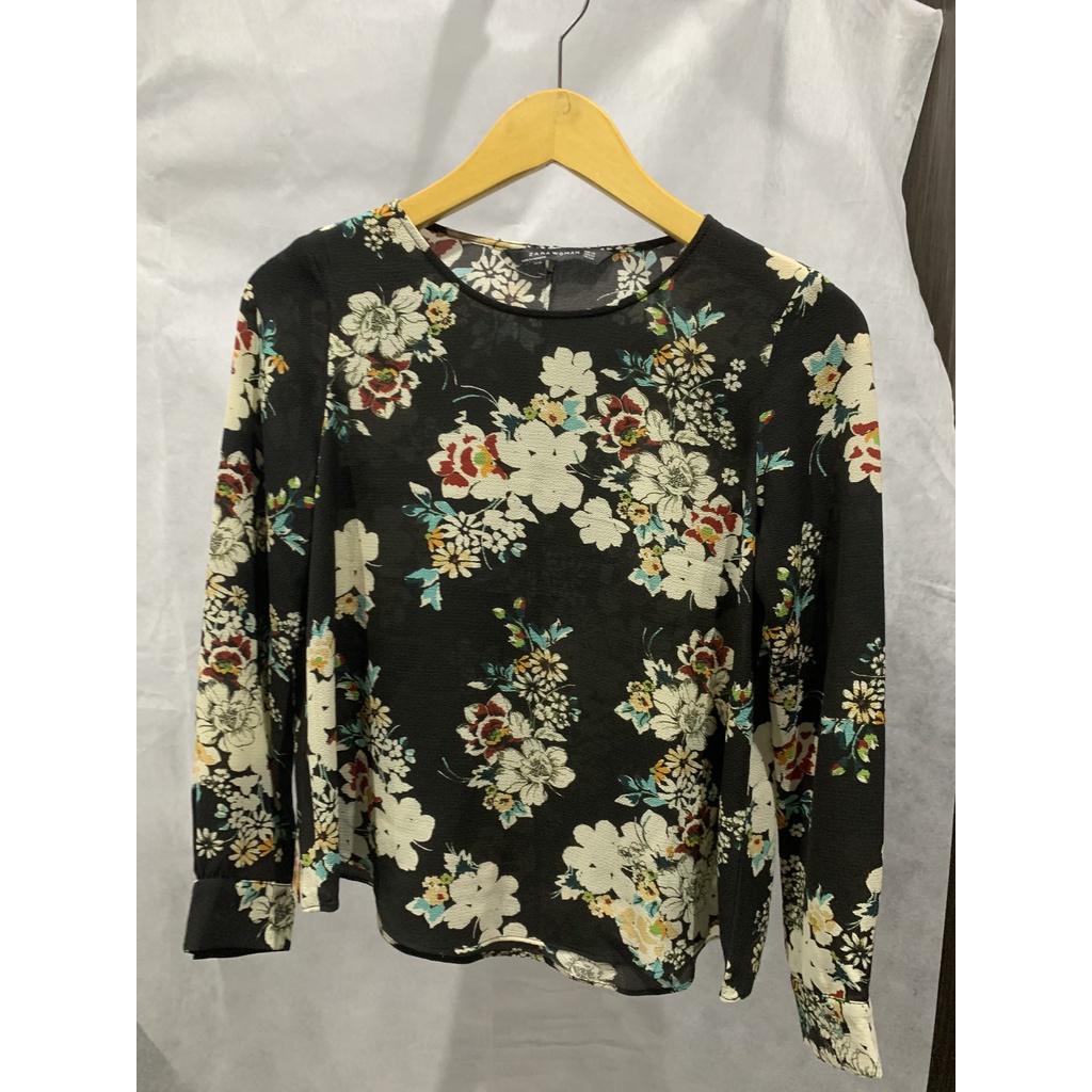 Blouse Wanita Zara Top Original Preloved Lengan Panjang Second Bekas