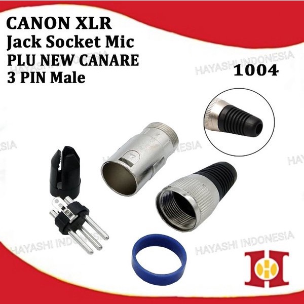 Jack Canon Canare XLR Plug Male Microphone Connector Konektor Mic - 5pc