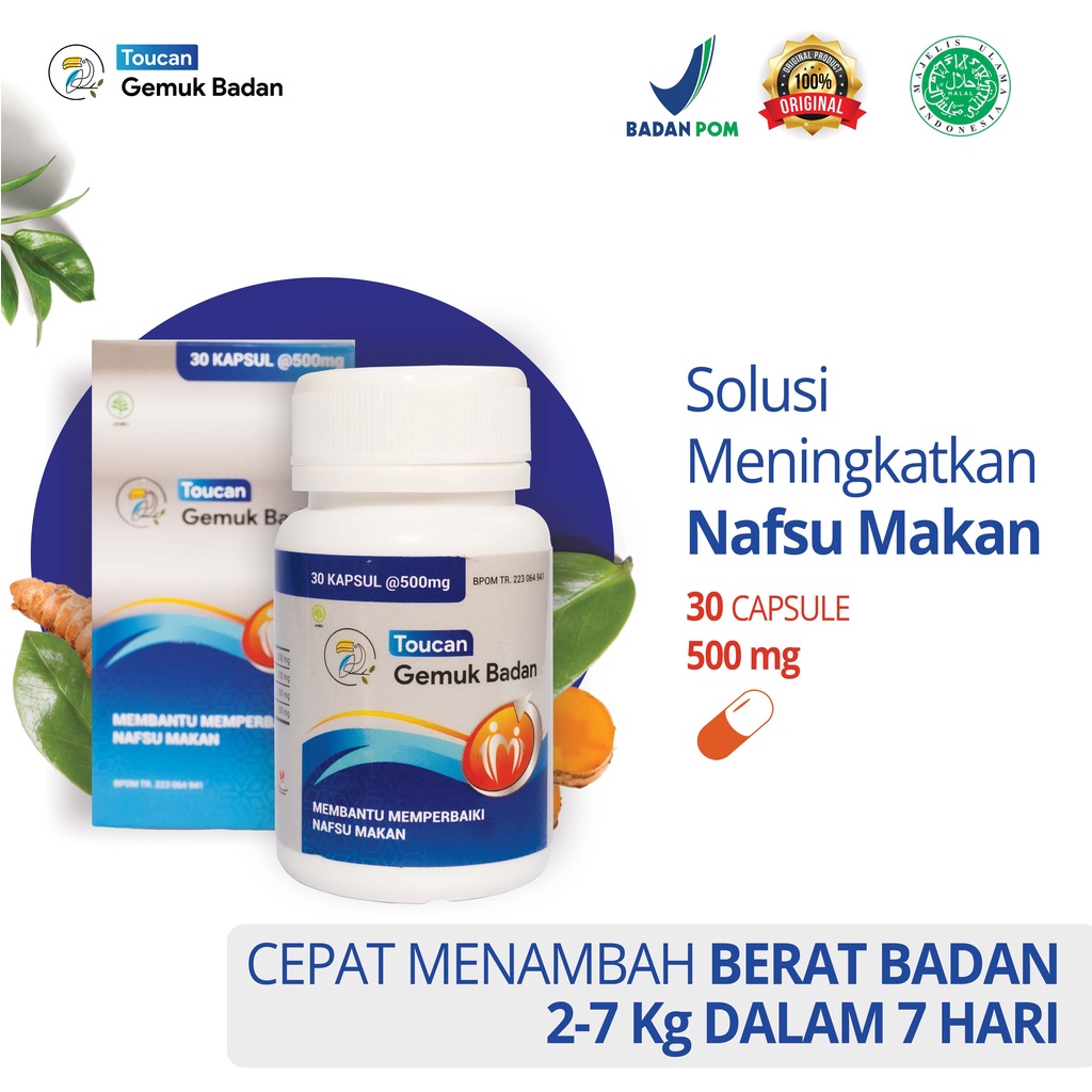 [ 1 PCS ] GARANSI UANG KEMBALI !!! Penggemuk Herbal | Multivitamin Penambah Nafsu Makan BPOM | TIDAK ADA EFEK SAMPING