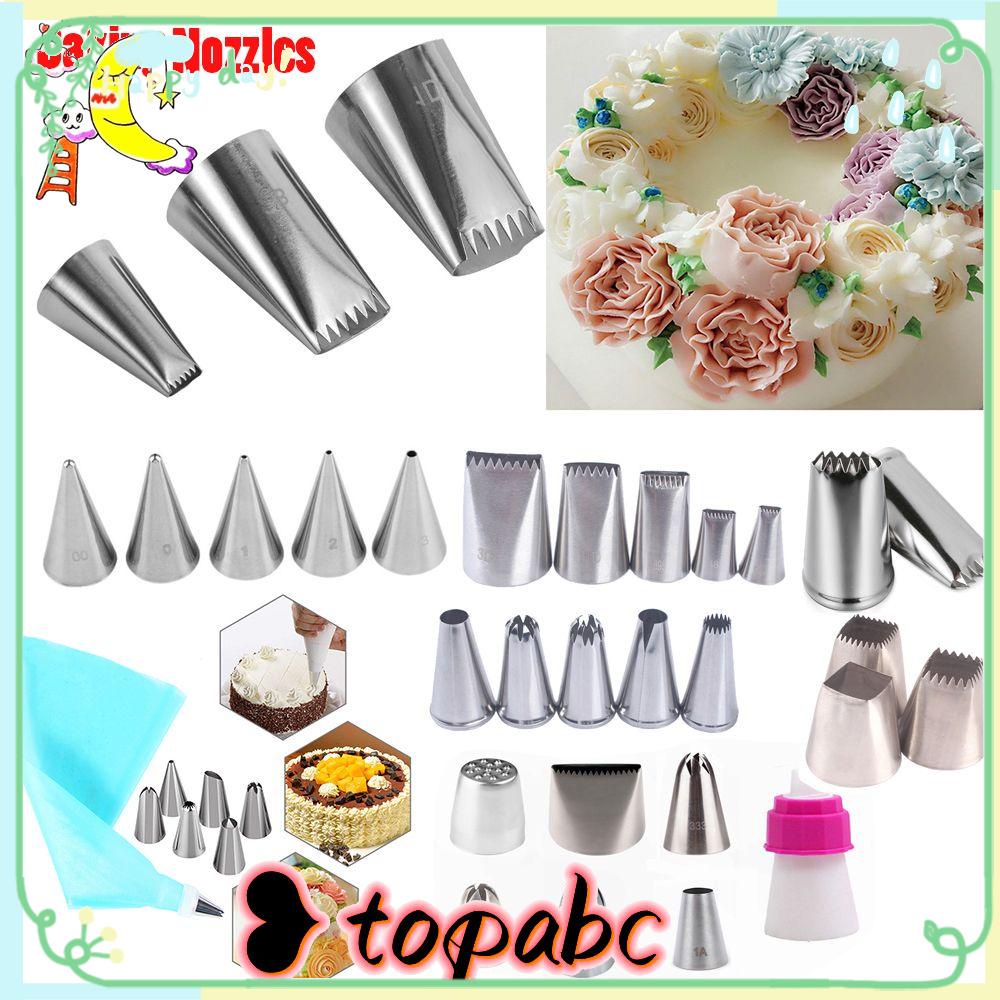 Top Icing Piping Nozzle Bakery Stainless Steel Cupcake Aksesoris Dapur Alat Es Krim