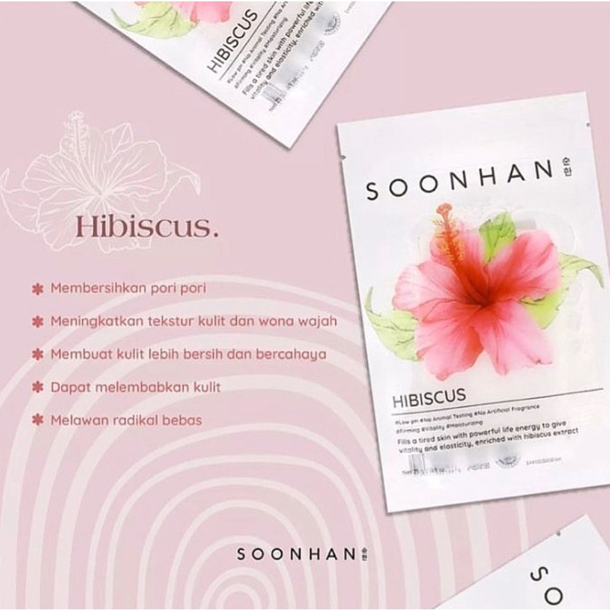 SOONHAN SHEET MASK KOREA - BPOM - MASKER WAJAH SOONHAN ORIGINAL MURAH