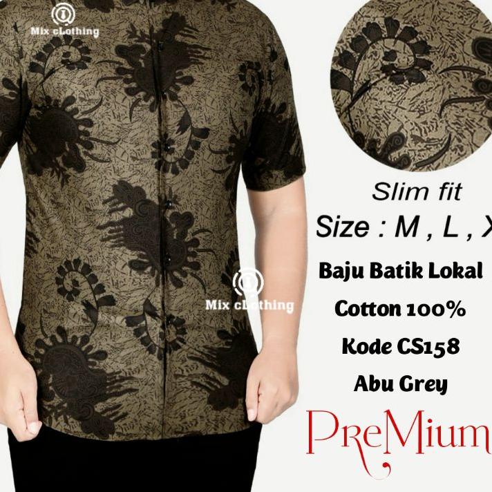 Big Sale BAJU BATIK PRIA LENGAN PENDEK | KEMEJA PRIA SLIM FIT COLIN DION CS 17