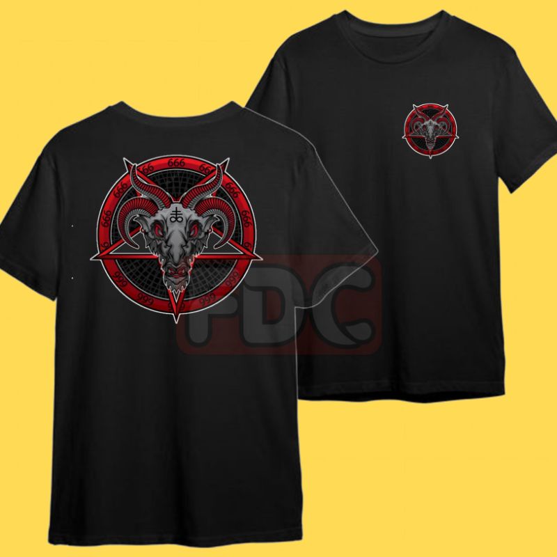 KAOS TSHIRT BAJU DISTRO SATANIC 666 PRIA DAN WANITA