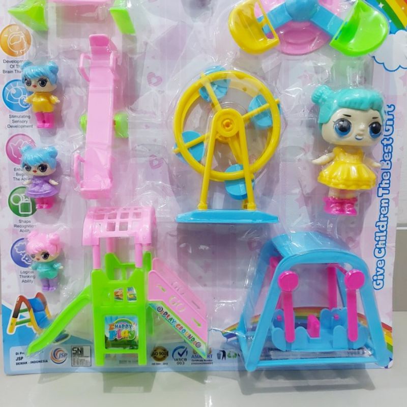 Mainan Set Playground Figure - Taman Bermain Anak Perempuan Cewek