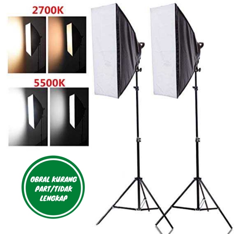 [OBRAL RIJEK] Softbox Reflektor Photography Studio Lighting Kit - KS62