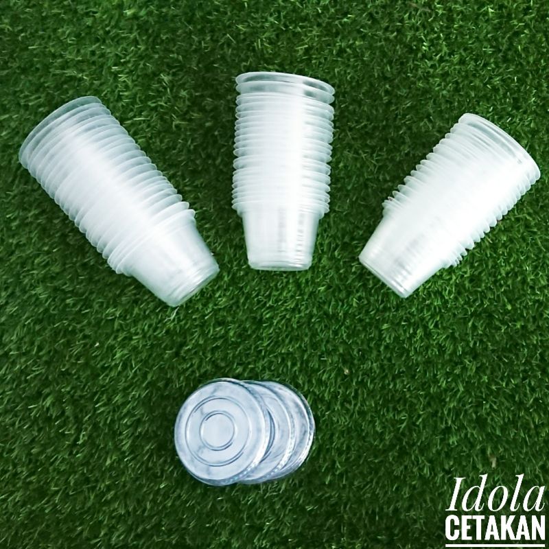 Cup plastik agar pudding jelly 100pcs Ukuran 90ml