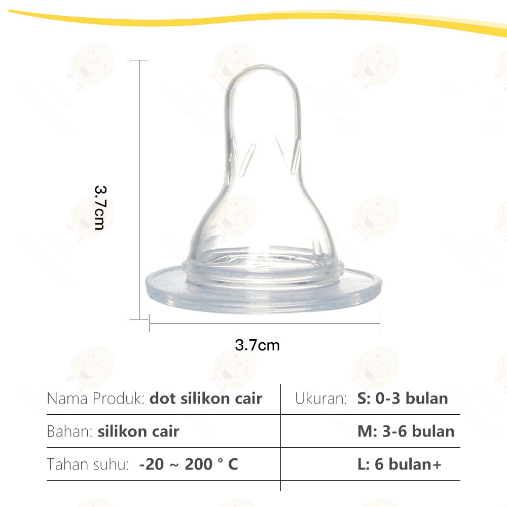 Lacoo Dot bayi silikon Standar nipple putting bayi BPA free