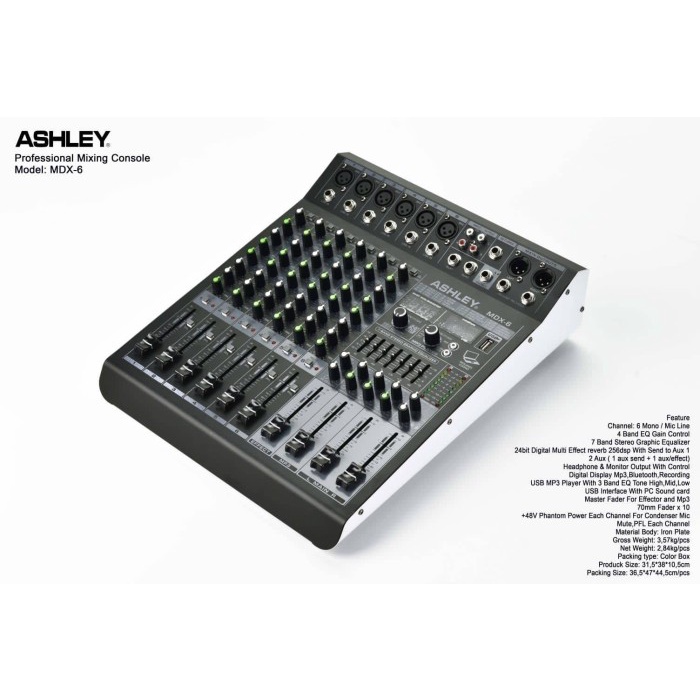 Mixer Ashley MDX6 original Ashley mdx 6 6channel