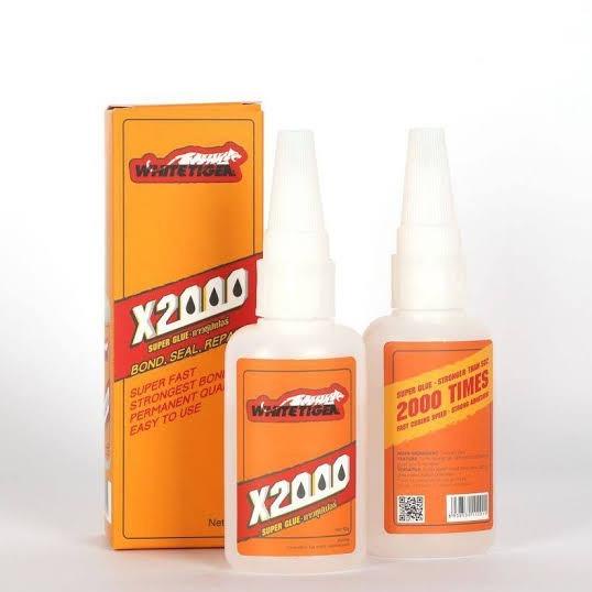 

LEM X 2000 WHITETIGER 50ml 2000X lebih kuat bisa untuk semua bahan