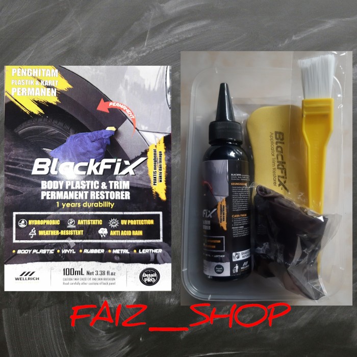 Wash Penghitam Body Plastik (Motor/Mobil) Permanen Blackfix 100Ml Original