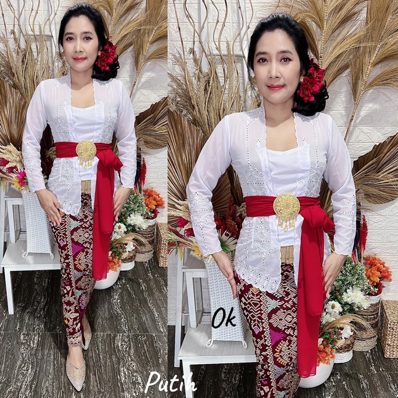 kebaya bordir motif anggrek