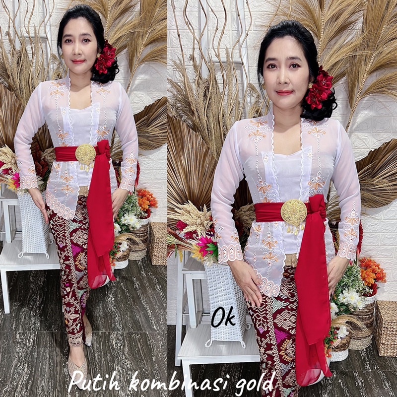 kebaya bordir motif anggrek