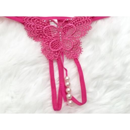 BAYAR DITEMPAT✔️Gstring Thong CD Celana Dalam Wanita Seksi Sexy Open Crotch Mutiara Murah Import T50