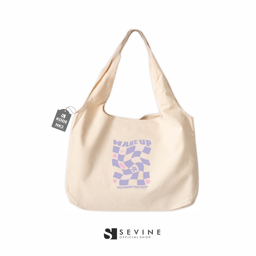 Sevine Tote Bag Kanvas Bonnie Tas Wanita Kuliah Fashion Laptop Totebag Retro Aesthetic Vintage Series - NK