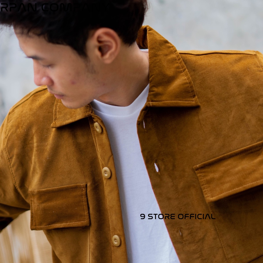 9Storeofficial - Corduroy Overshirt Jacket Pria / Jaket Coduroy Pria / Korduroy Pria.