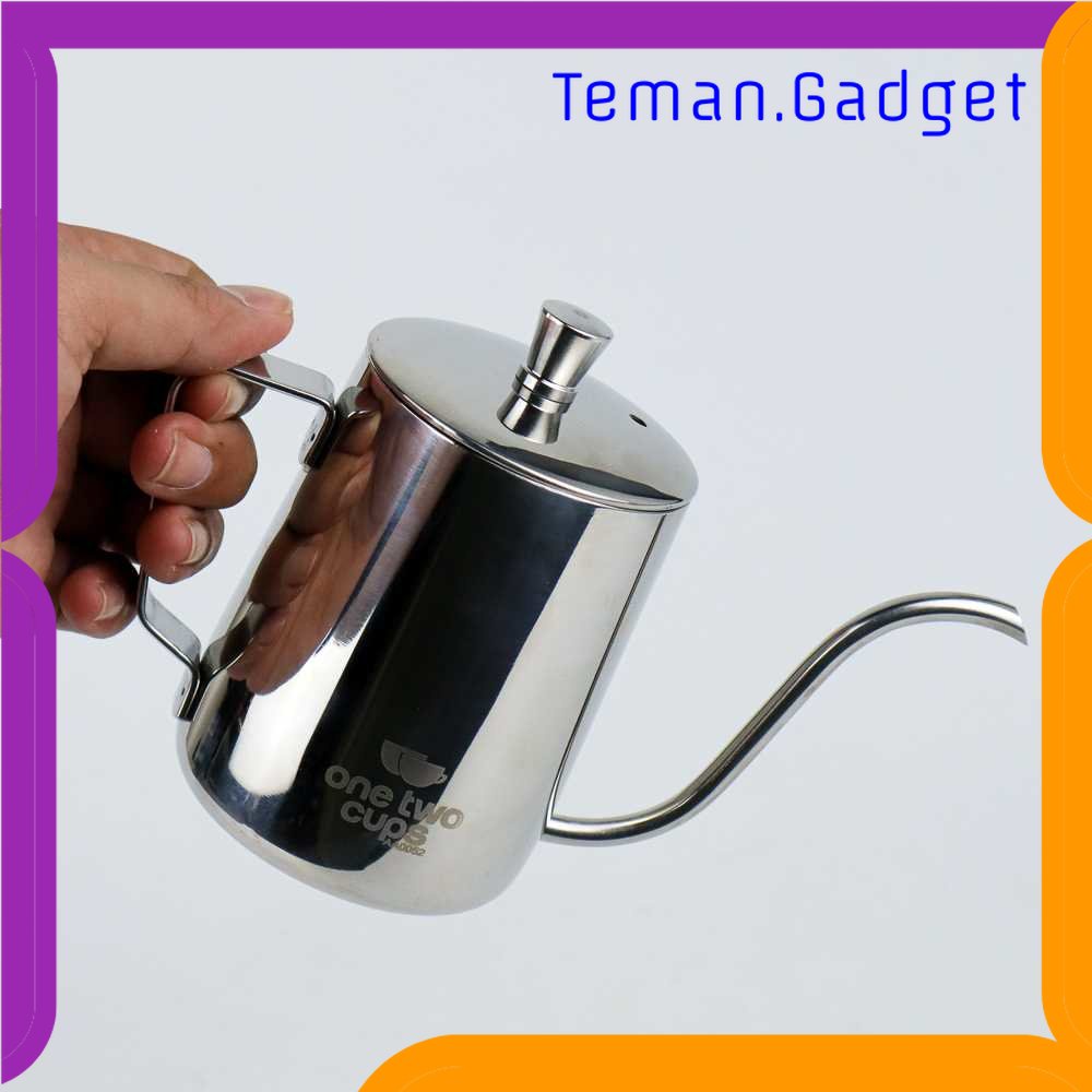 TG - DPR One Two Cups Teko Pitcher Kopi Teapot Drip Kettle Cup Stainless Steel - AA0052