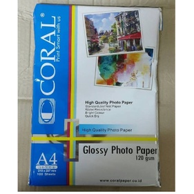 

⨝ GLOSSY PHOTO PAPER A4 120 GSM CORAL ⨝