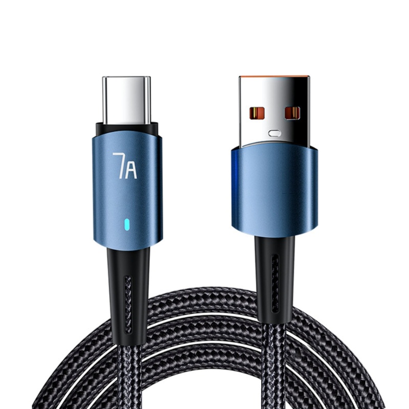 Zzz Upgraded USB-A to Type-C Fast Charger PD100W Kabel Pengisian Cepat Untuk Smartphone