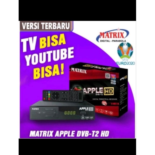 STB MATRIX APPLE MERAH SET TOP BOX DVB T2 HD Merah TV Digital UHVF Antena Garansi