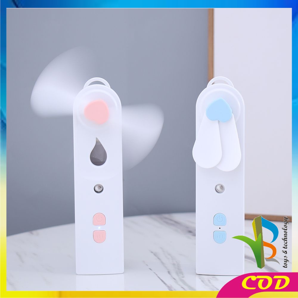 RB-K64 Kipas Angin Nano Spray USB Portable Kipas Angin 2 in 1 dengan Humidifier Pocket Fan USB Rechargeable