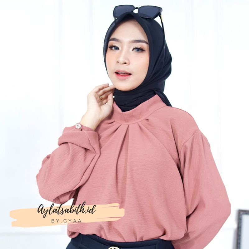 ATASAN WANITA KEKINIAN CRINKLE AIRFLOW // BLUS KENINIAN