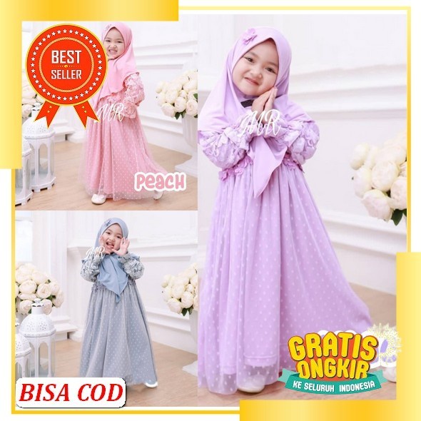Khumaira Gamis Anak | Gamis Anak Murah | Gamis Anak Usia 1-5Th | Gamis Crinkle Gamis Anak Perempuan 