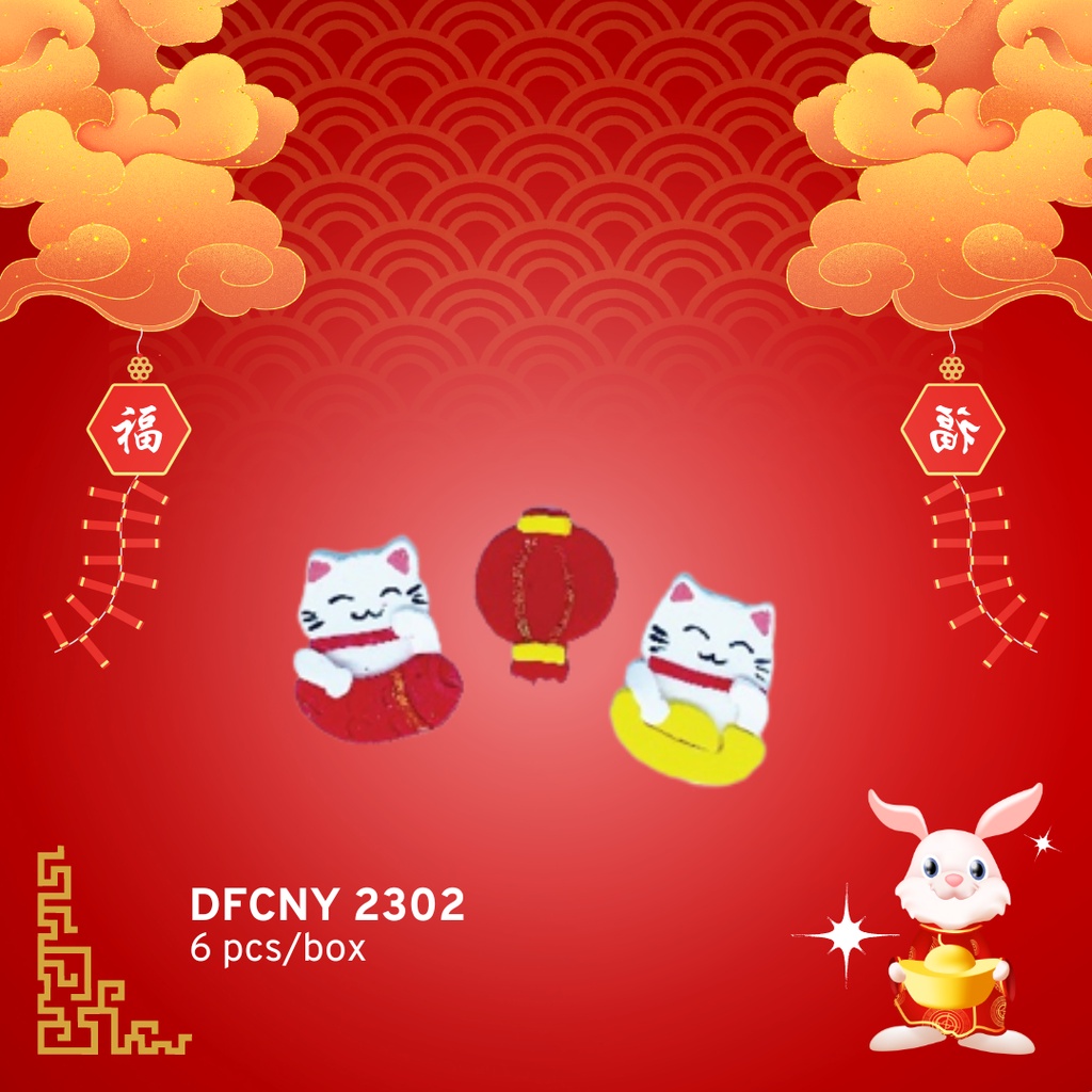 

Gumpaste hiasan kue imlek - lucky cat- Kucing lampion