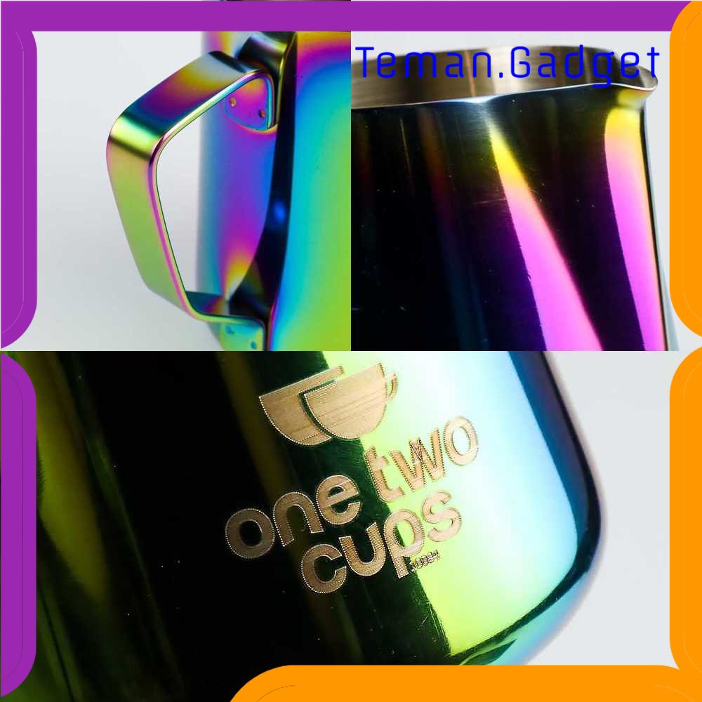 TG - DPR One Two Cups Gelas Milk Jug Kopi Latte Art Rainbow Stainless - 10084