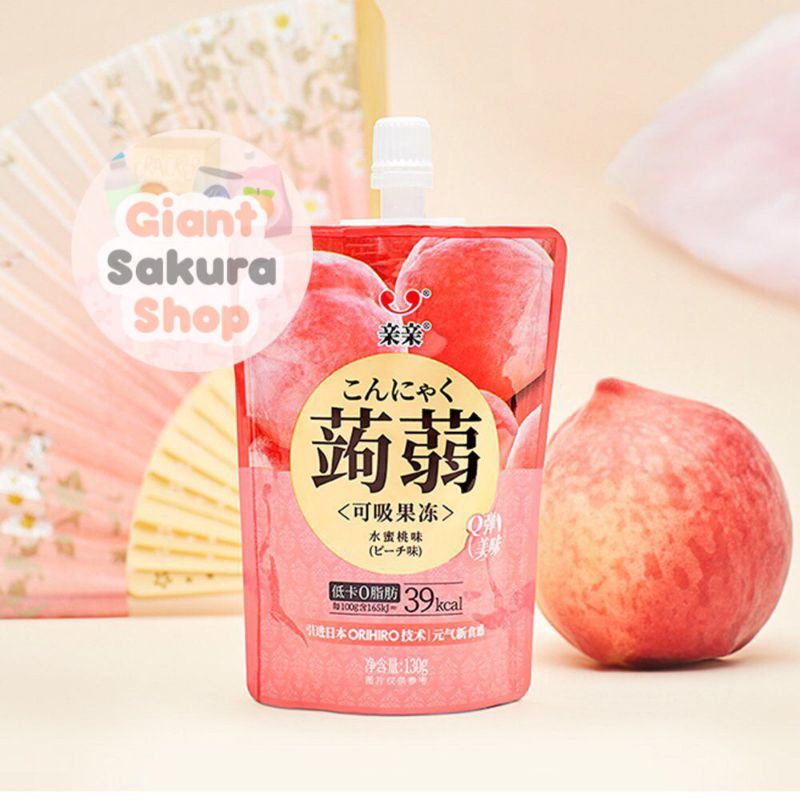 Qin Qin Konjac Jelly Drink Peach Flavor / jelly drink impor