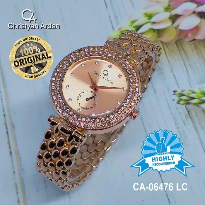 jam wanita Christyan Arden 06476 Murah dan Original Rosegold-full G4P7 Serbaguna simple OOTD Promo M