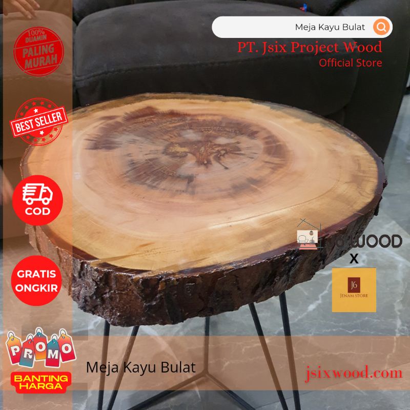 Jual Meja Sudut Minimalis Meja Cafe Meja Solid Wood Kayu Trembesi