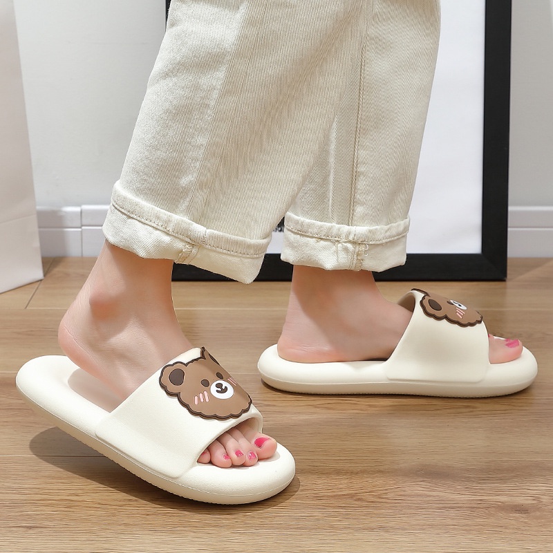 Grosir - S1051 Sandal Motif Bear / Sandal Cute / Sandal Beruang / Sandal Slop / Sandal Rumah / Sandal Empuk