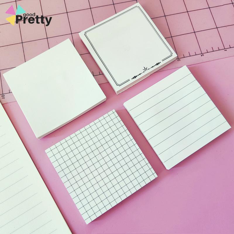 Sticky Note Memo Brown White Retro Sederhana Korea Sticky Note Alat tulis - PD