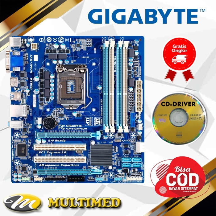 Mainboard LGA 1155 B75 DDR3 Gigabyte USB 3.0