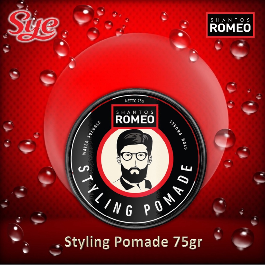 BPOM SHANTOS ROMEO HAIR STYLING POMADE RAMBUT 75GR / GEL RAMBUT / SYE