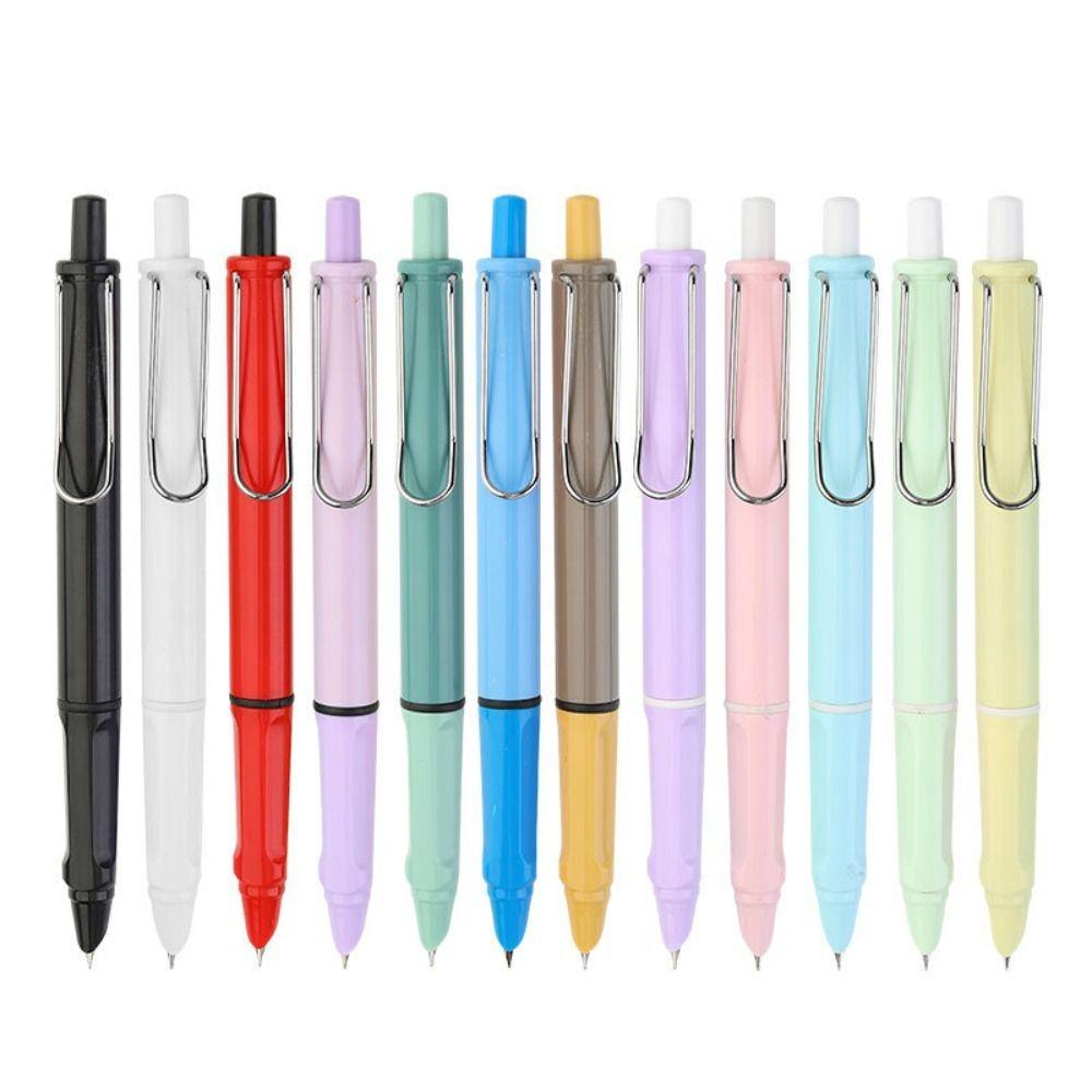 Quinton Press Type Ink Pen Retractable 0.38mm Kaligrafi Pen Koreksi Postur Kantor Perlengkapan Sekolah Nib Converter Pena Bisnis