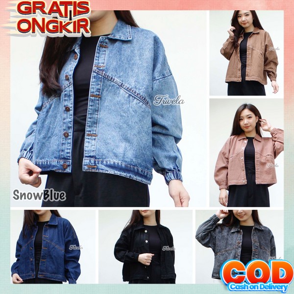 Jaket Denim Melar Stretch Big Cewek Wanita Levis Jacket Cewek Lepis Wanita Import Jeans Levis Wanita