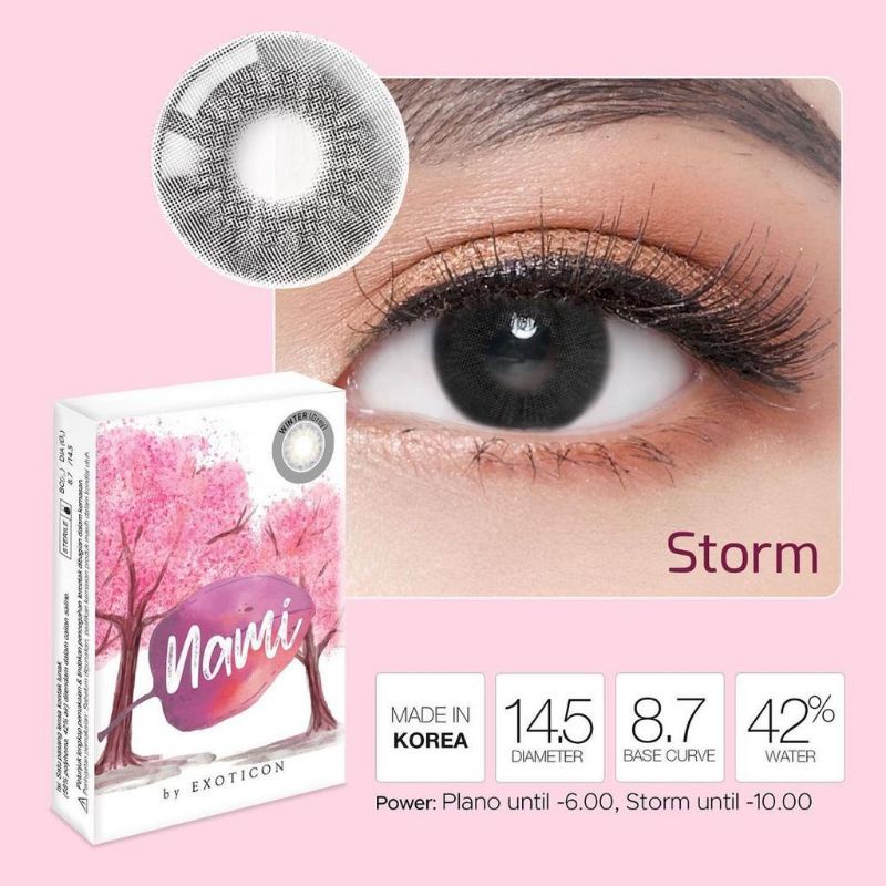 promo soflen X2 NAMI BLACK STORM LEMBUT KONTAK LENSA warna terbaru bagus murah