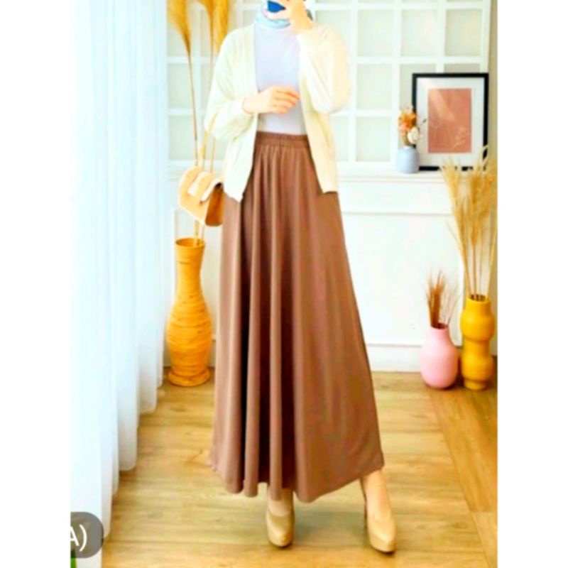 ZIKA Skirt Panjang 100 cm || Rok Polos Mayung Premium