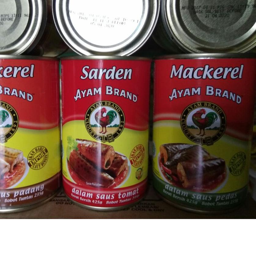 

BISA COD ✔️AYAM BRAND MACKEREL / SARDEN 425 GRAM|SQ8