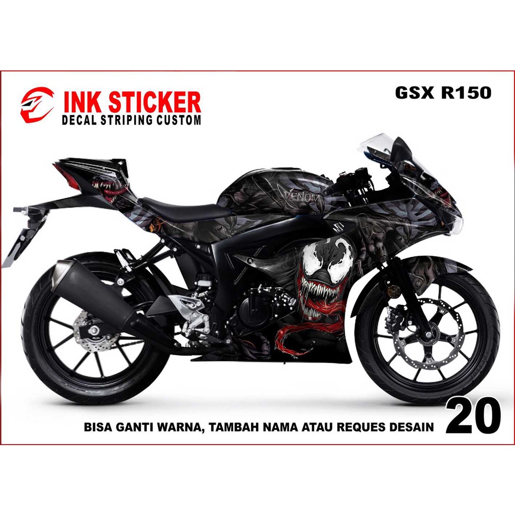 Sticker Decal GSX 150R 20 Fullbody, Decal Suzuki GSX 150