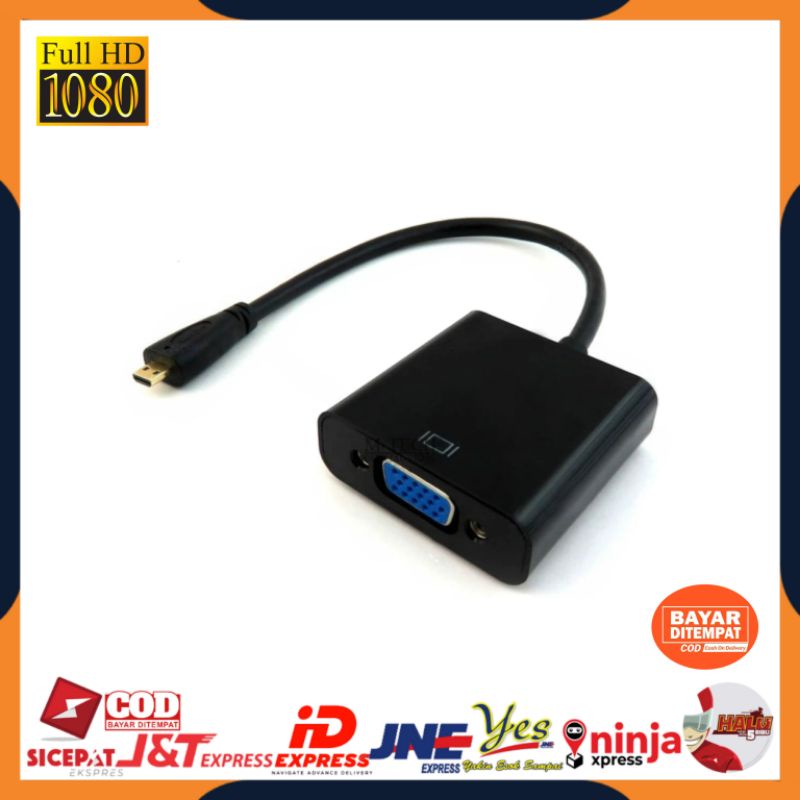 [COD] CONVERTER KONEKTOR ADAPTER MICRO HDTV TO VGA / DARI CAMERA LAPTOP KE PROYEKTOR MONITOR