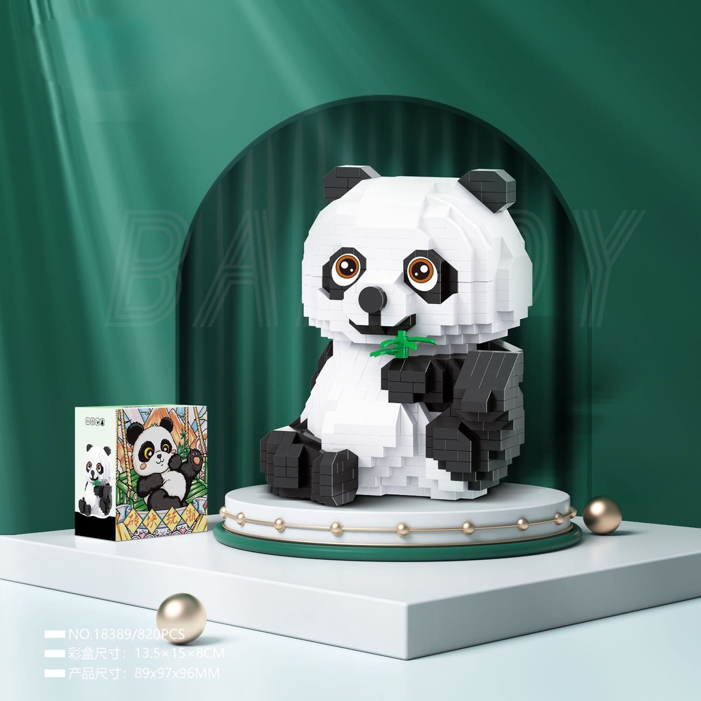 Hadiah Mainan Blok Bangunan panda Kucing