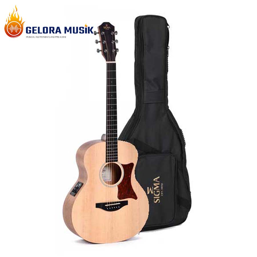 Gitar Akustik Elektrik Sigma GSME Grand Nat W/Bag