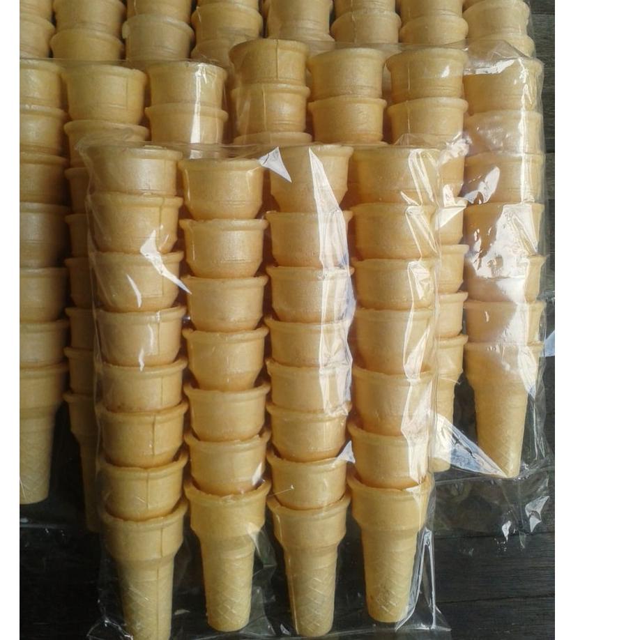 

Miliki시 Cone McD Tanggung 90 pcs + Bubble Wrap (Krupuk Es Krim / Opak Contong Corong Cuncum Ice Cream)