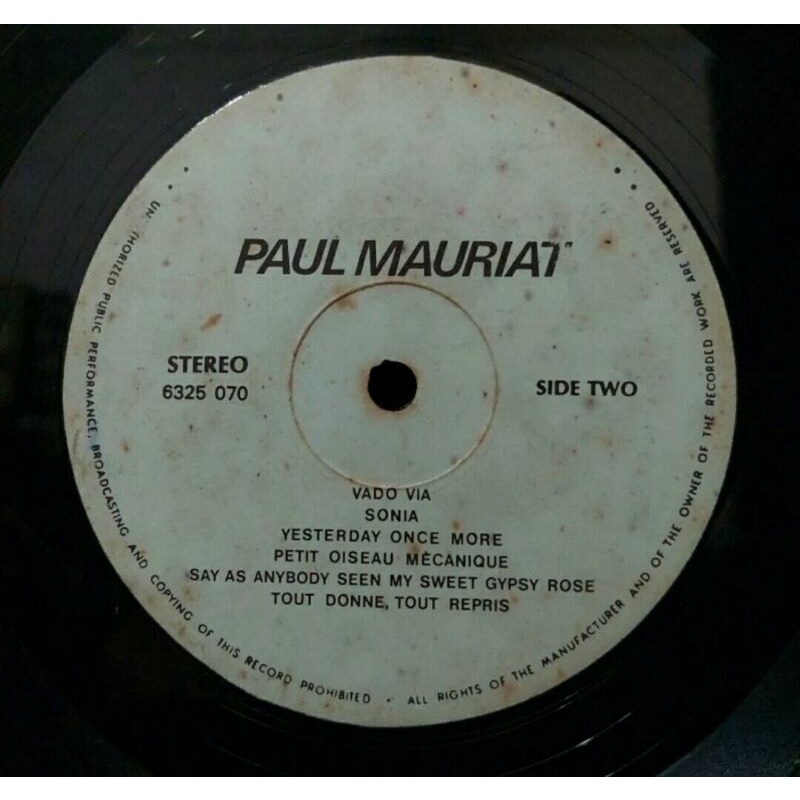 Vinyl Piringan Hitam 12&quot; Paul Mauriat Good Bye My Love Good Bye